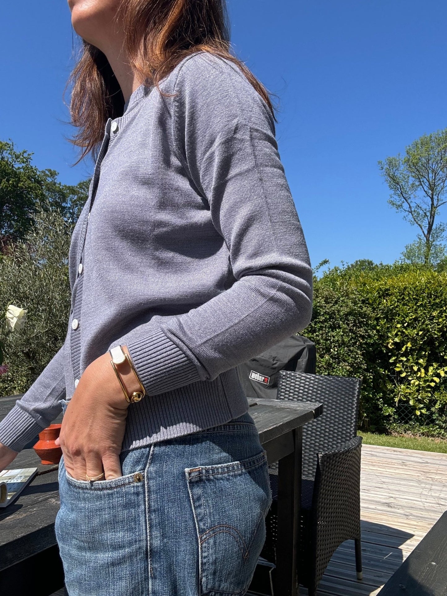 Le gilet fin gris - Casa Donna Donna