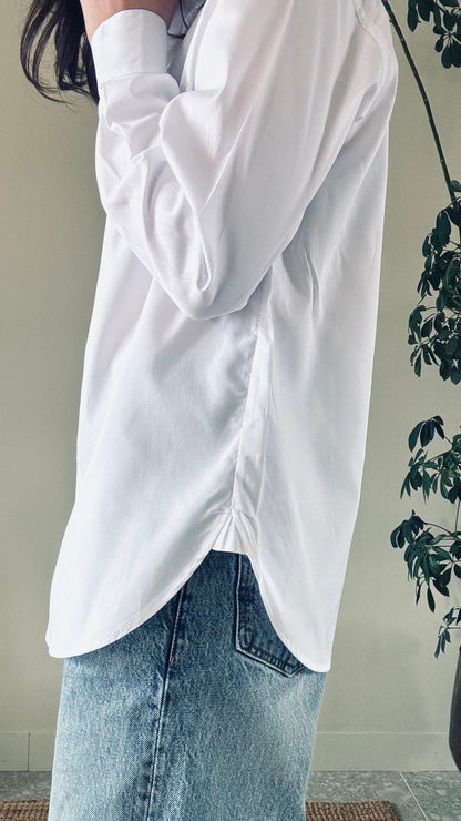 Chemise en popeline de coton blanche - Casa Donna Donna