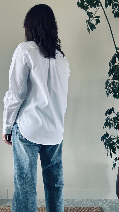 Chemise en popeline de coton blanche - Casa Donna Donna