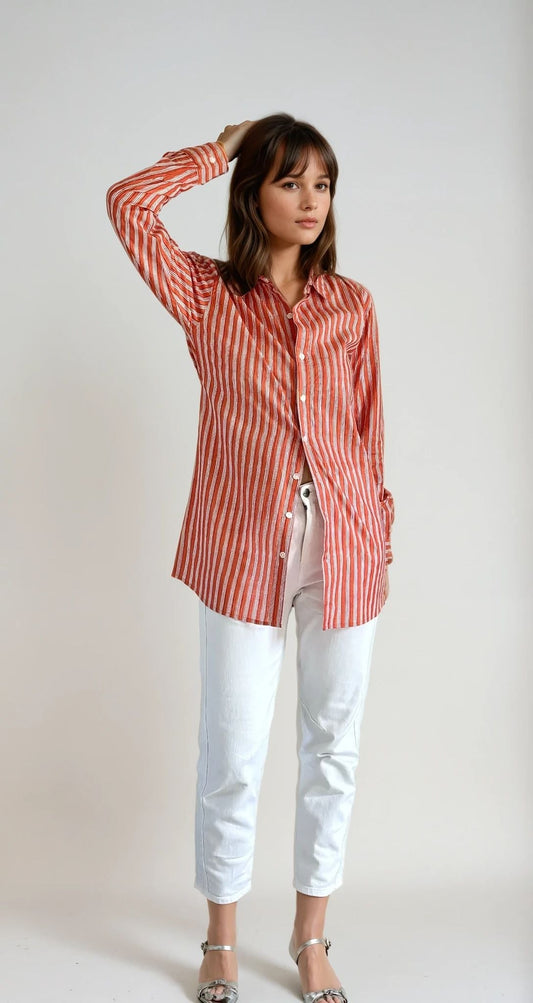 Chemise Prudence orange - Casa Donna Donna