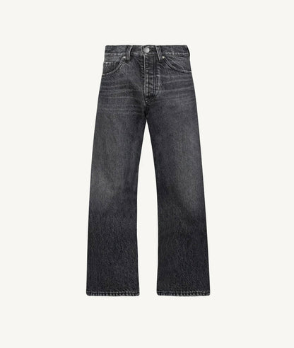 jean MAB pour femme en denim gris , coupe taille haute, avec poches avant et arrière.