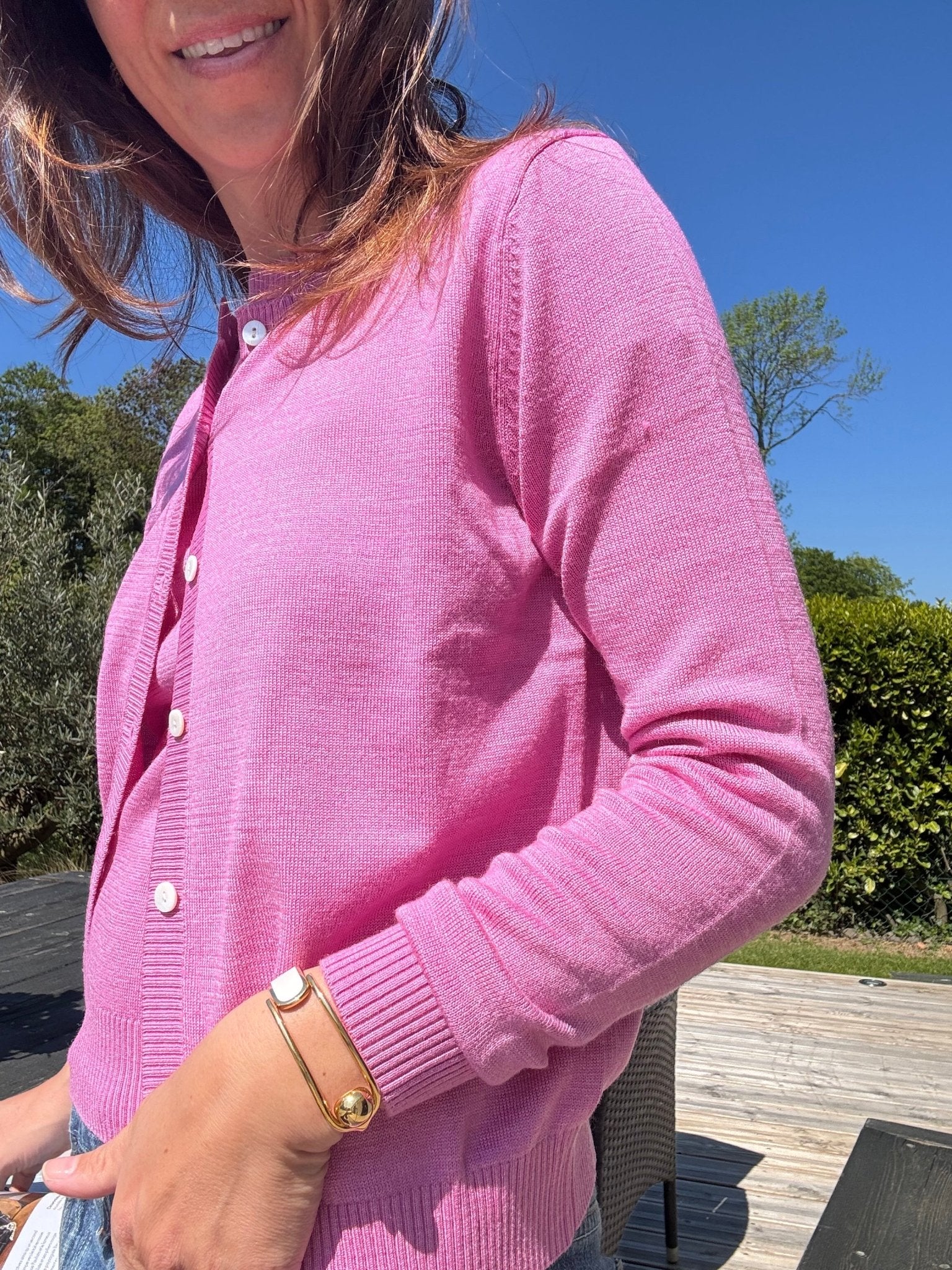 Le gilet fin rose - Casa Donna Donna